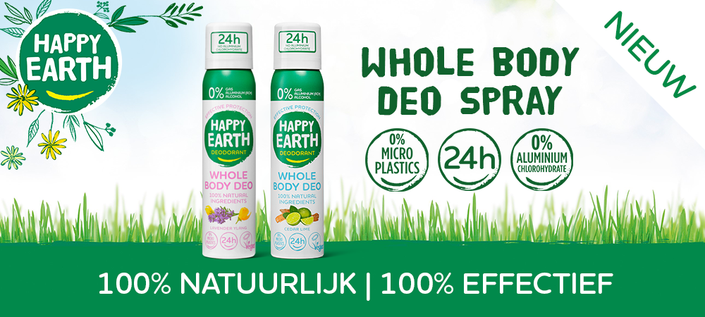 Happy Earth lanceert Whole Body Deo Spray