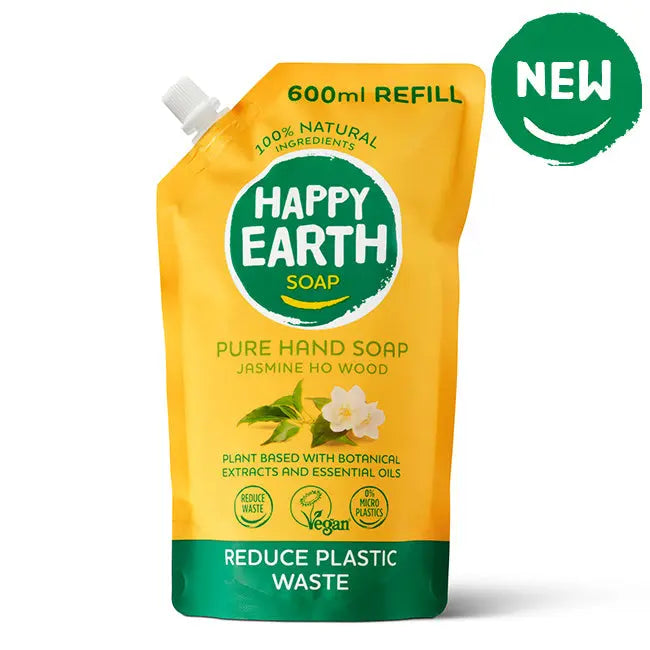 Handzeep Navulverpakking Jasmine Ho Wood Happy Earth