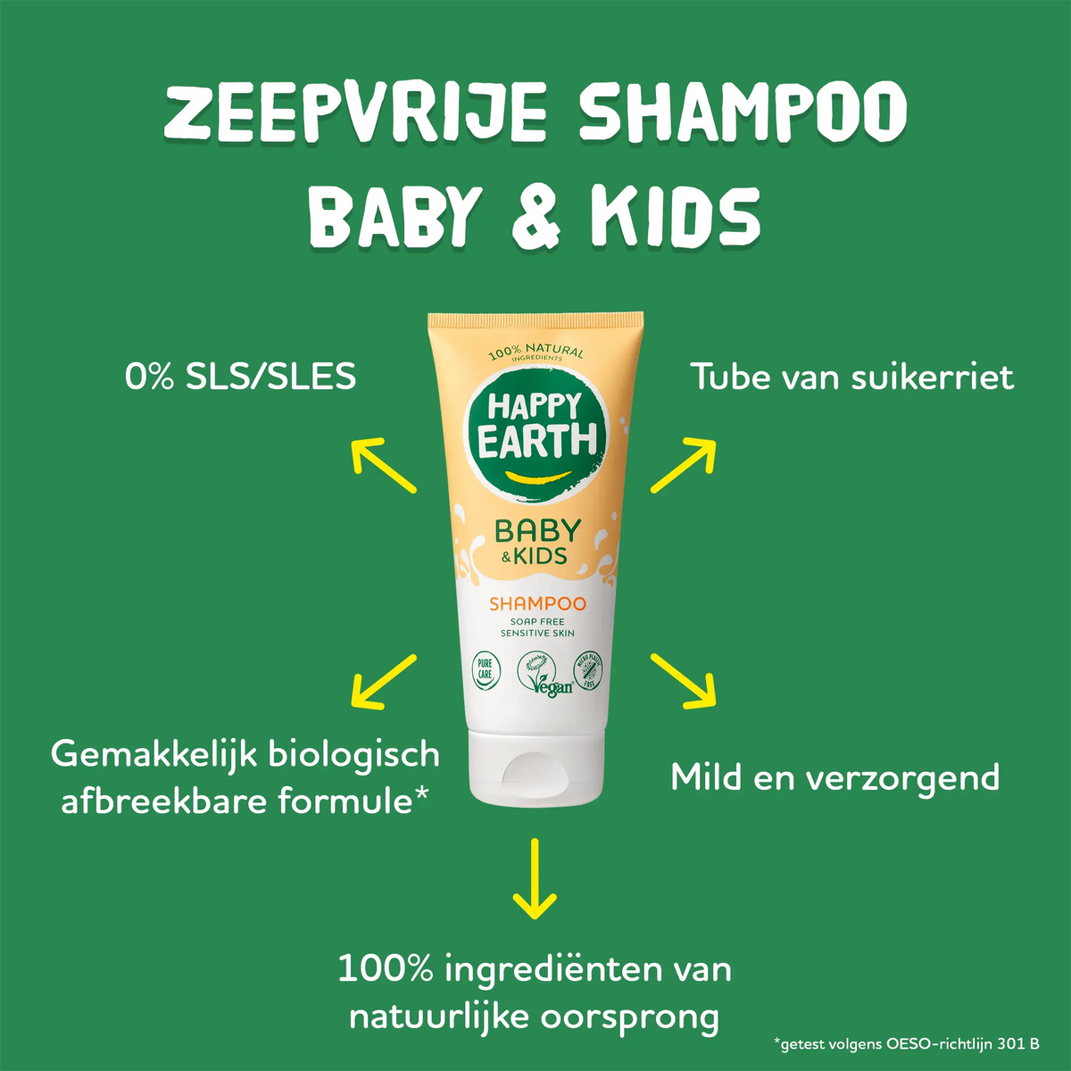 Mini Zeepvrije Shampoo Baby & Kids 100 ml Happy Earth