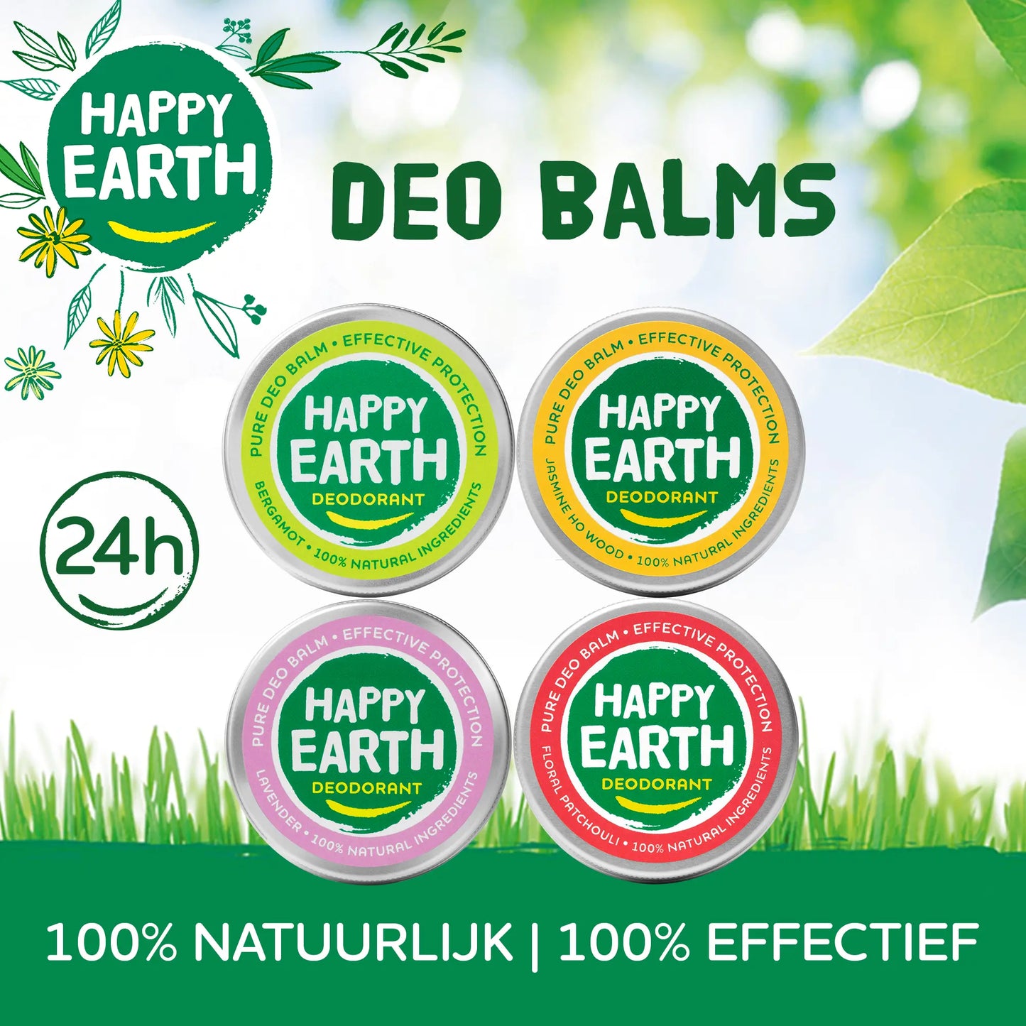 
                  
                    Natuurlijke Deodorant Balm Floral Patchouli Happy Earth
                  
                