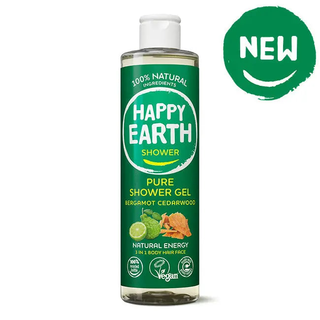 Natuurlijke Douchegel Bergamot Cedarwood Happy Earth