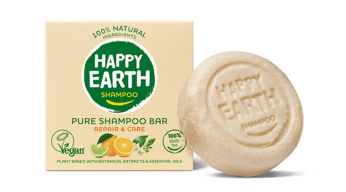 
                  
                    Plasticvrij pakket: 2x shampoo bars + 3x shower bars Happy Earth
                  
                