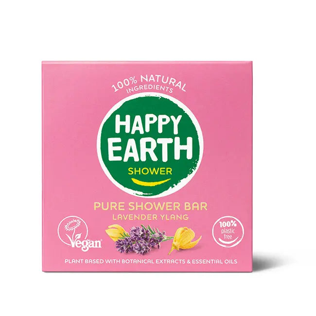 Plasticvrije Shower Bar Lavender Ylang Happy Earth