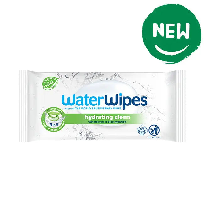 WaterWipes Hydraterende Doekjes Aloë Vera (48 Doekjes) Happy Earth