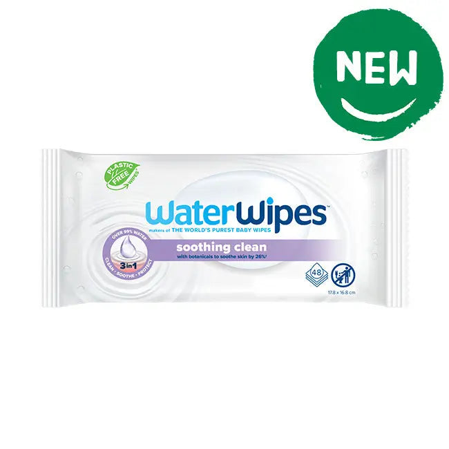 WaterWipes Verzachtende Reinigende Doekjes (48 Doekjes) Happy Earth