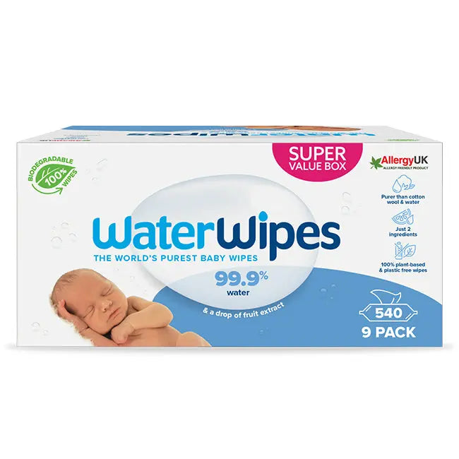 WaterWipes babydoekjes Voordeeldoos (540 doekjes) Happy Earth