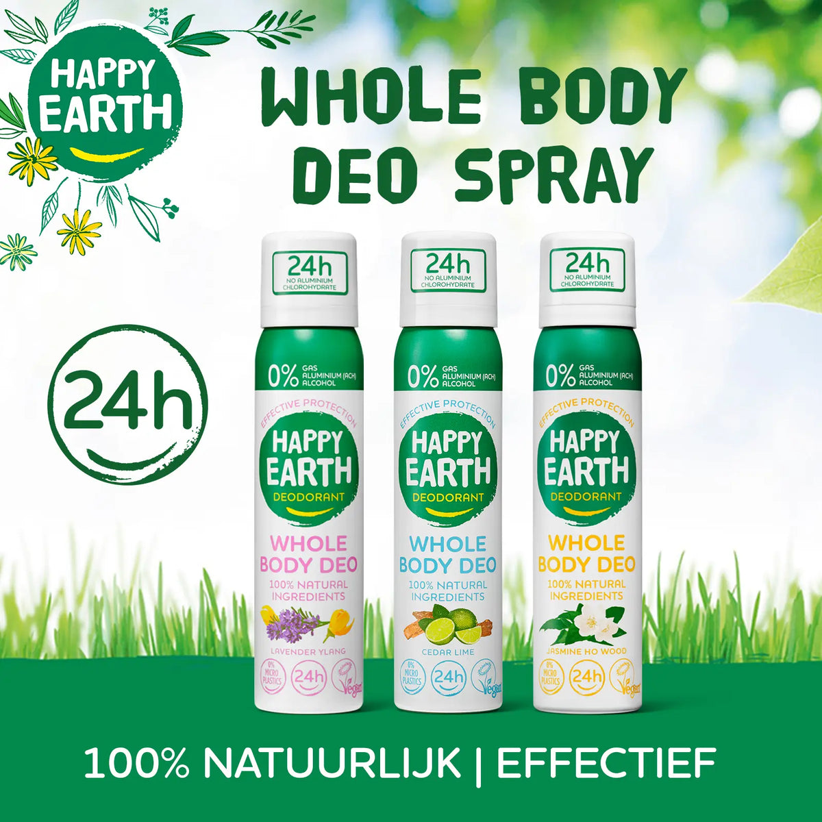 Whole Body Deo Spray Voordeelbundel Happy Earth