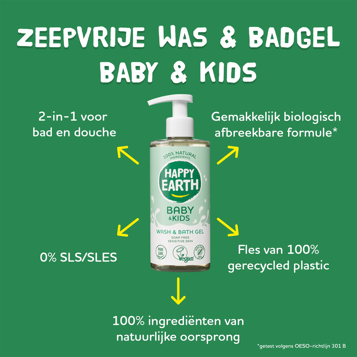 Zeepvrije Was & Badgel Baby & Kids Happy Earth