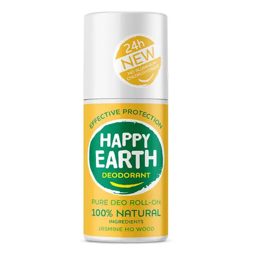 Happy Earth Natuurlijke Deodorant Roll-On Jasmine Ho Wood 75ml Happy Earth