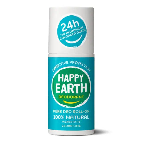 Happy Earth Natuurlijke Deodorant Roller Cedar Lime 75ml Happy Earth
