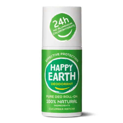 Happy Earth Natuurlijke Deodorant Roller Cucumber Matcha 75ml Happy Earth