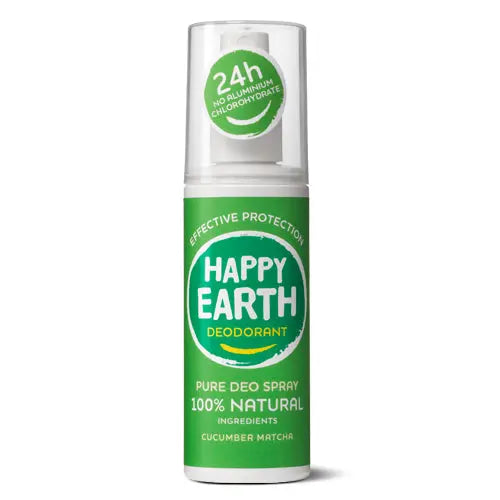 Happy Earth Natuurlijke Deodorant Spray Cucumber Matcha 100ml Happy Earth
