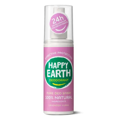 Happy Earth Natuurlijke Deodorant Spray Lavender Ylang 100ml Happy Earth