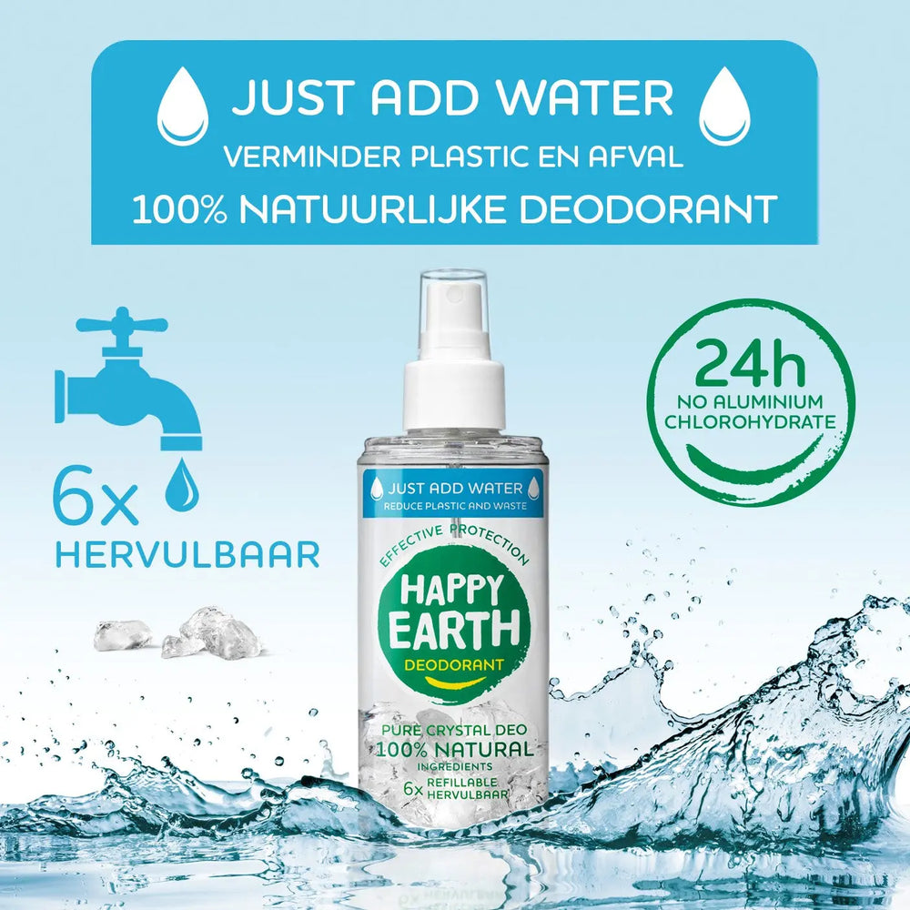 
                  
                    Natuurlijke Deodorant Just-add-Water Unscented Spray Happy Earth
                  
                